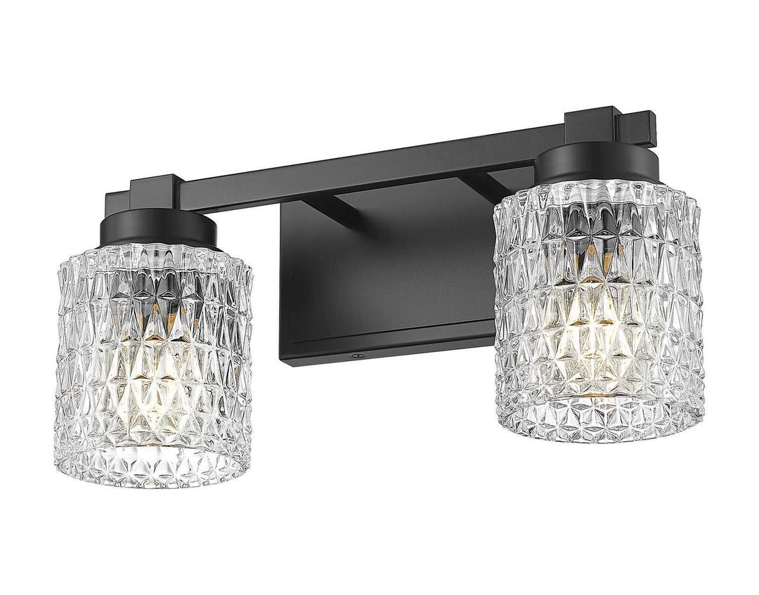 Jacqueline Two Light Vanity in Matte Black Z-Lite Canada