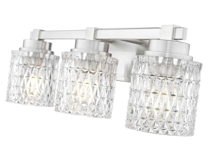 Jacqueline Three Light Vanity in Brushed Nickel Z-Lite Canada