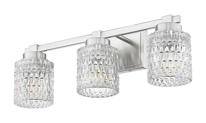 Jacqueline Three Light Vanity in Brushed Nickel Z-Lite Canada
