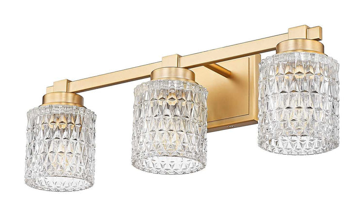 Jacqueline Three Light Vanity in Modern Gold Z-Lite Canada