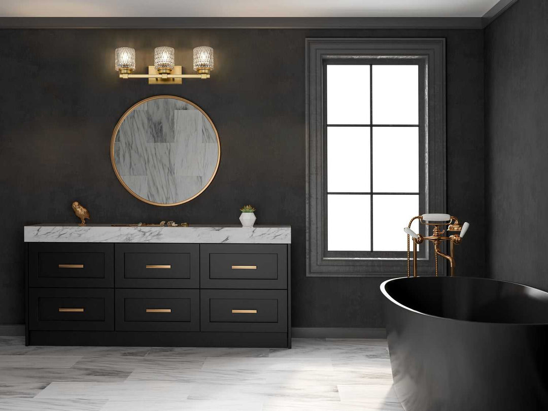 Jacqueline Three Light Vanity in Modern Gold Z-Lite Canada
