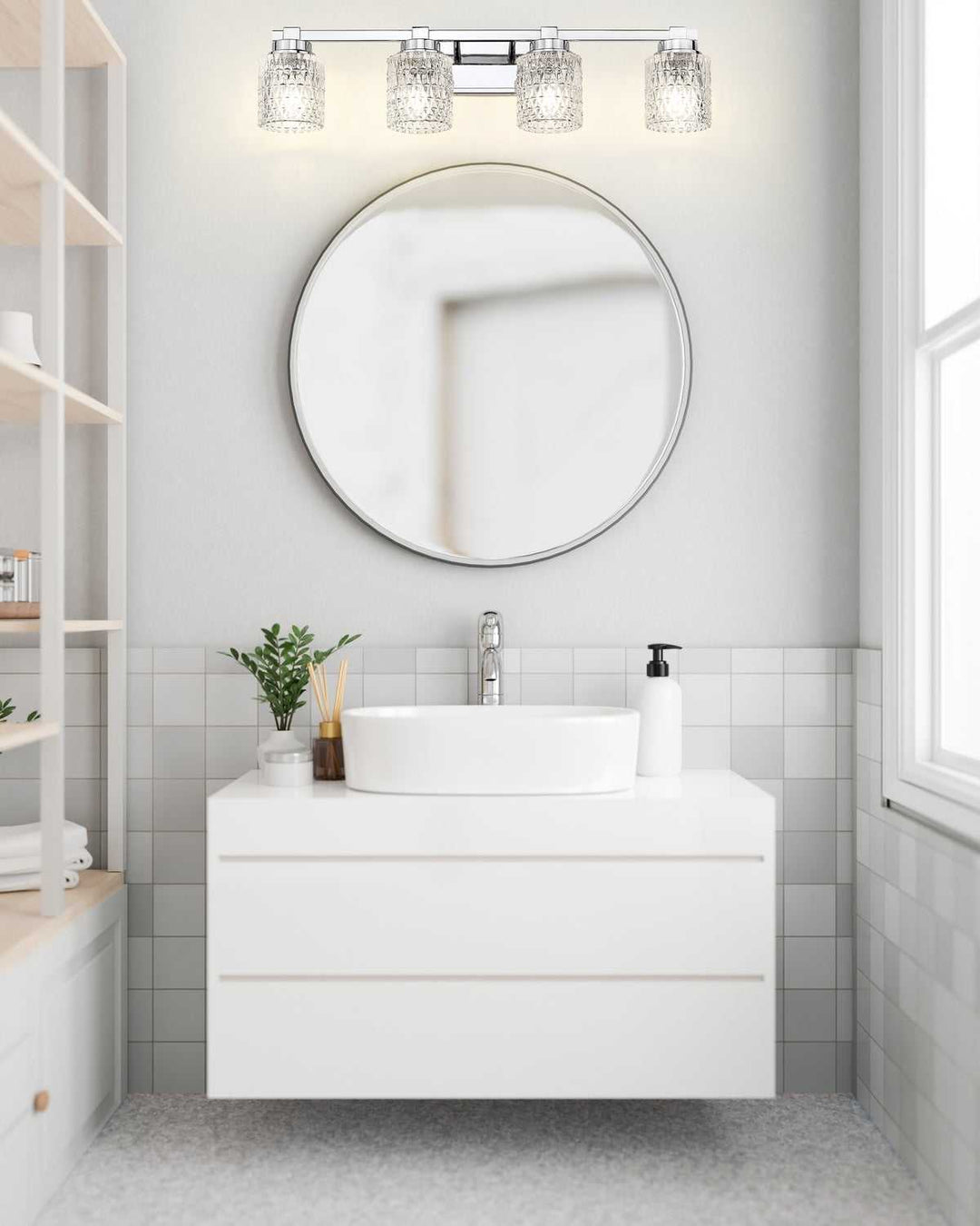 Jacqueline Four Light Vanity in Chrome Z-Lite Canada