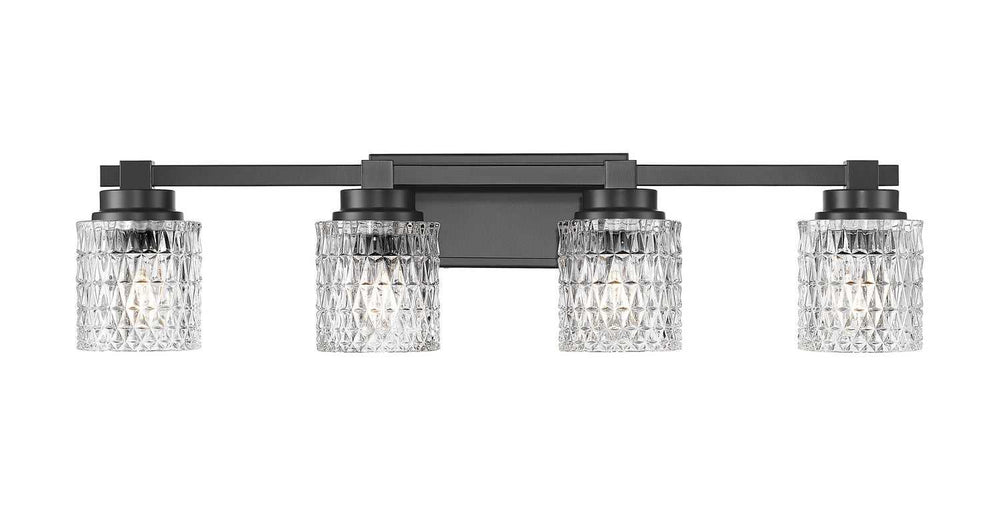Jacqueline Four Light Vanity in Matte Black Z-Lite Canada