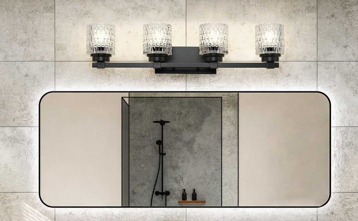 Jacqueline Four Light Vanity in Matte Black Z-Lite Canada