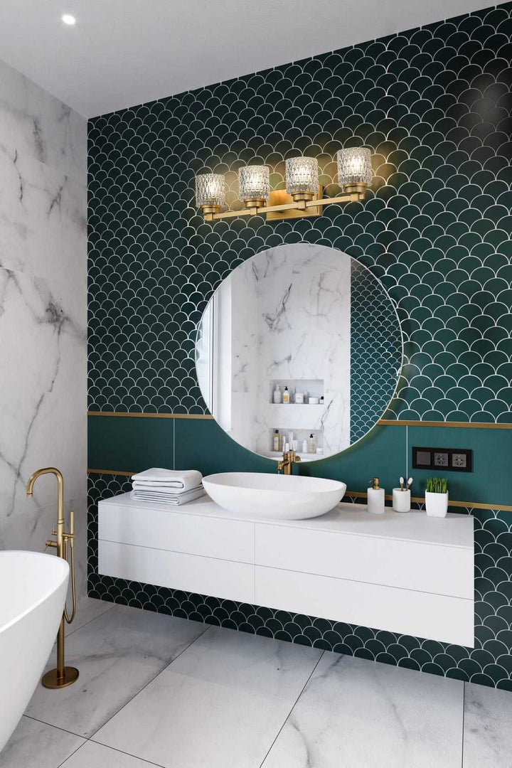 Jacqueline Four Light Vanity in Modern Gold Z-Lite Canada