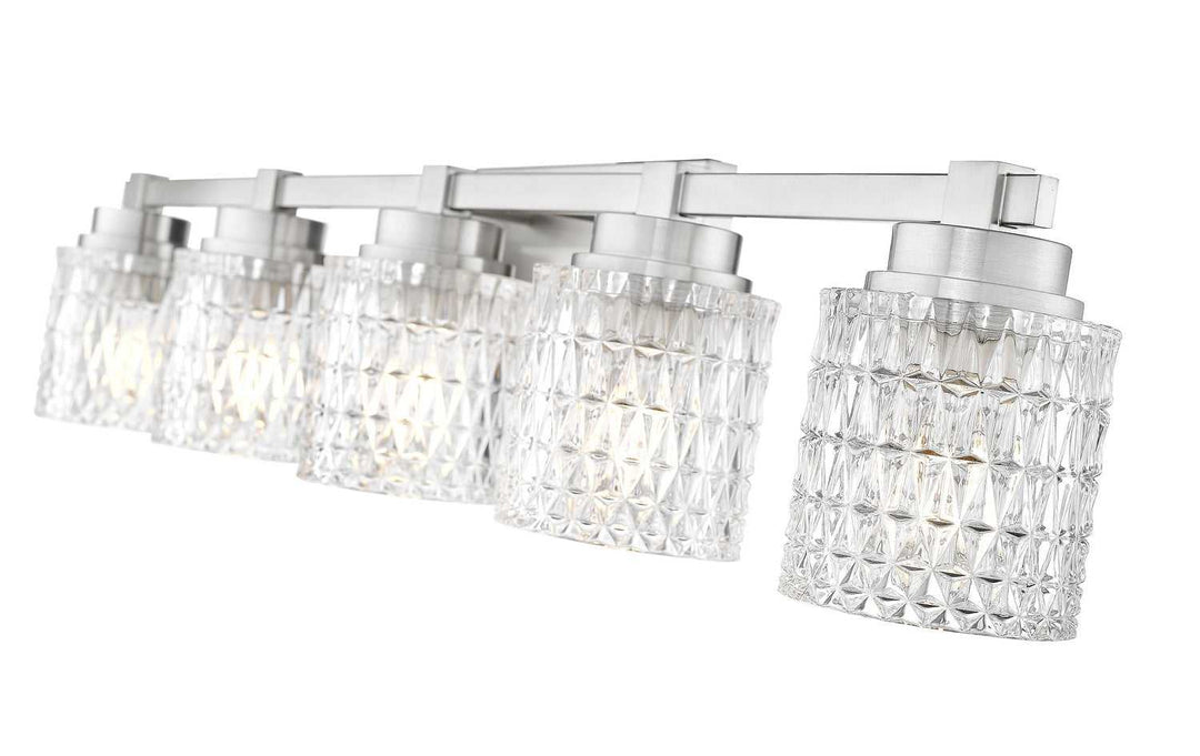 Jacqueline Five Light Vanity in Brushed Nickel Z-Lite Canada