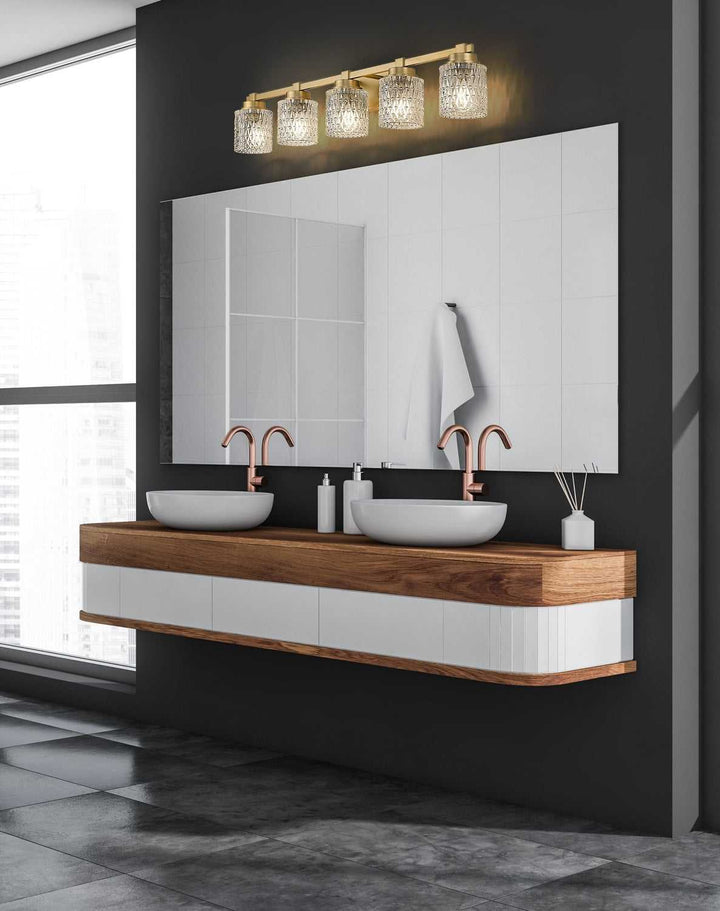 Jacqueline Five Light Vanity in Modern Gold Z-Lite Canada