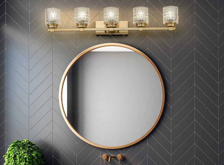 Jacqueline Five Light Vanity in Modern Gold Z-Lite Canada