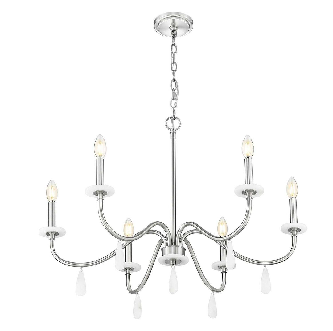 Toussant Six Light Chandelier in Brushed Nickel Z-Lite Canada