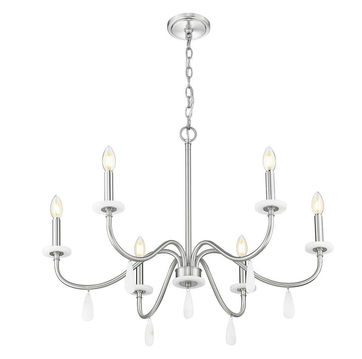 Toussant Six Light Chandelier in Brushed Nickel Z-Lite Canada