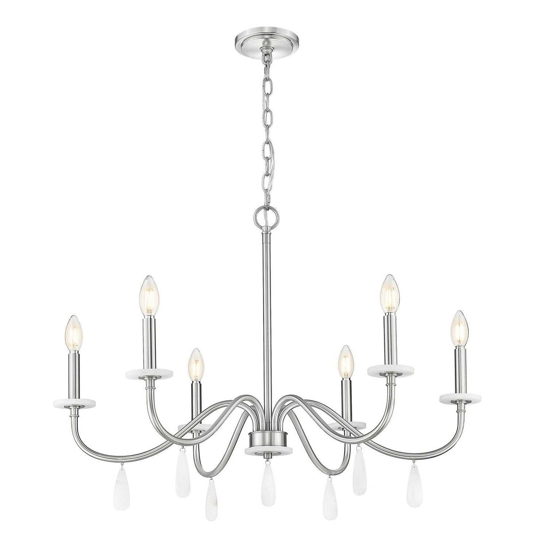 Toussant Six Light Chandelier in Brushed Nickel Z-Lite Canada