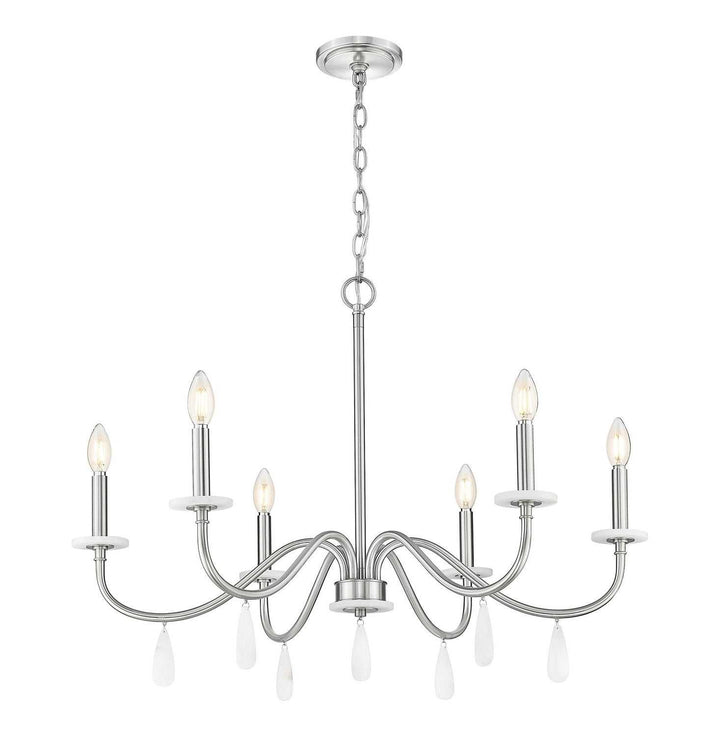 Toussant Six Light Chandelier in Brushed Nickel Z-Lite Canada