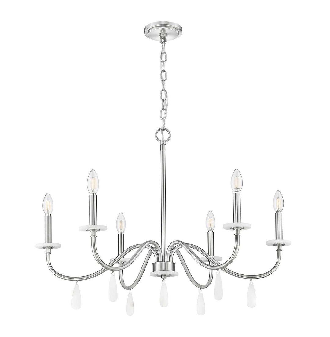 Toussant Six Light Chandelier in Brushed Nickel Z-Lite Canada