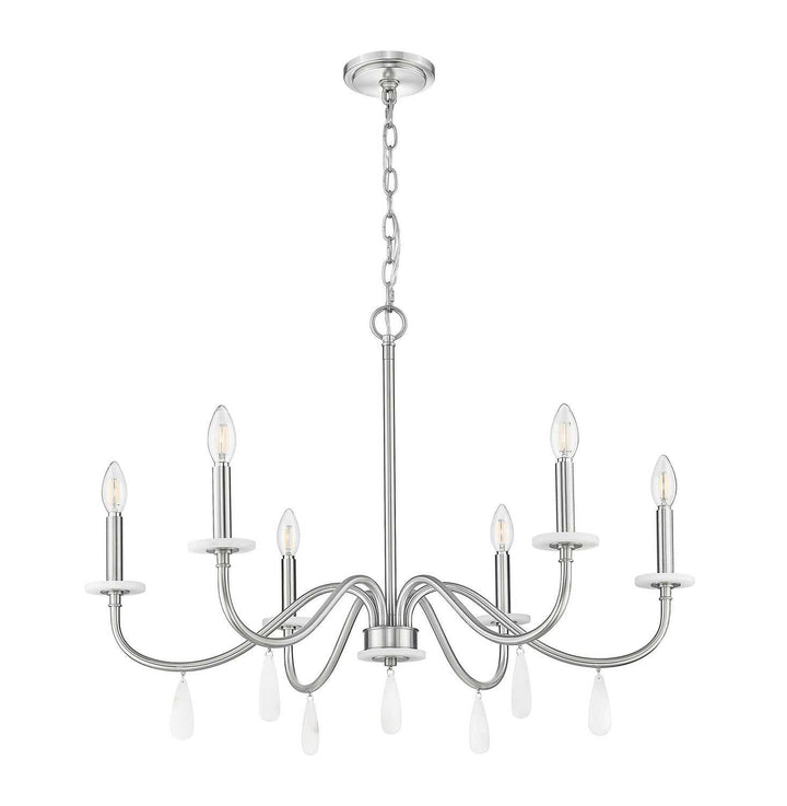 Toussant Six Light Chandelier in Brushed Nickel Z-Lite Canada