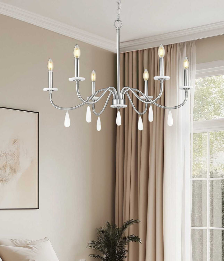 Toussant Six Light Chandelier in Brushed Nickel Z-Lite Canada