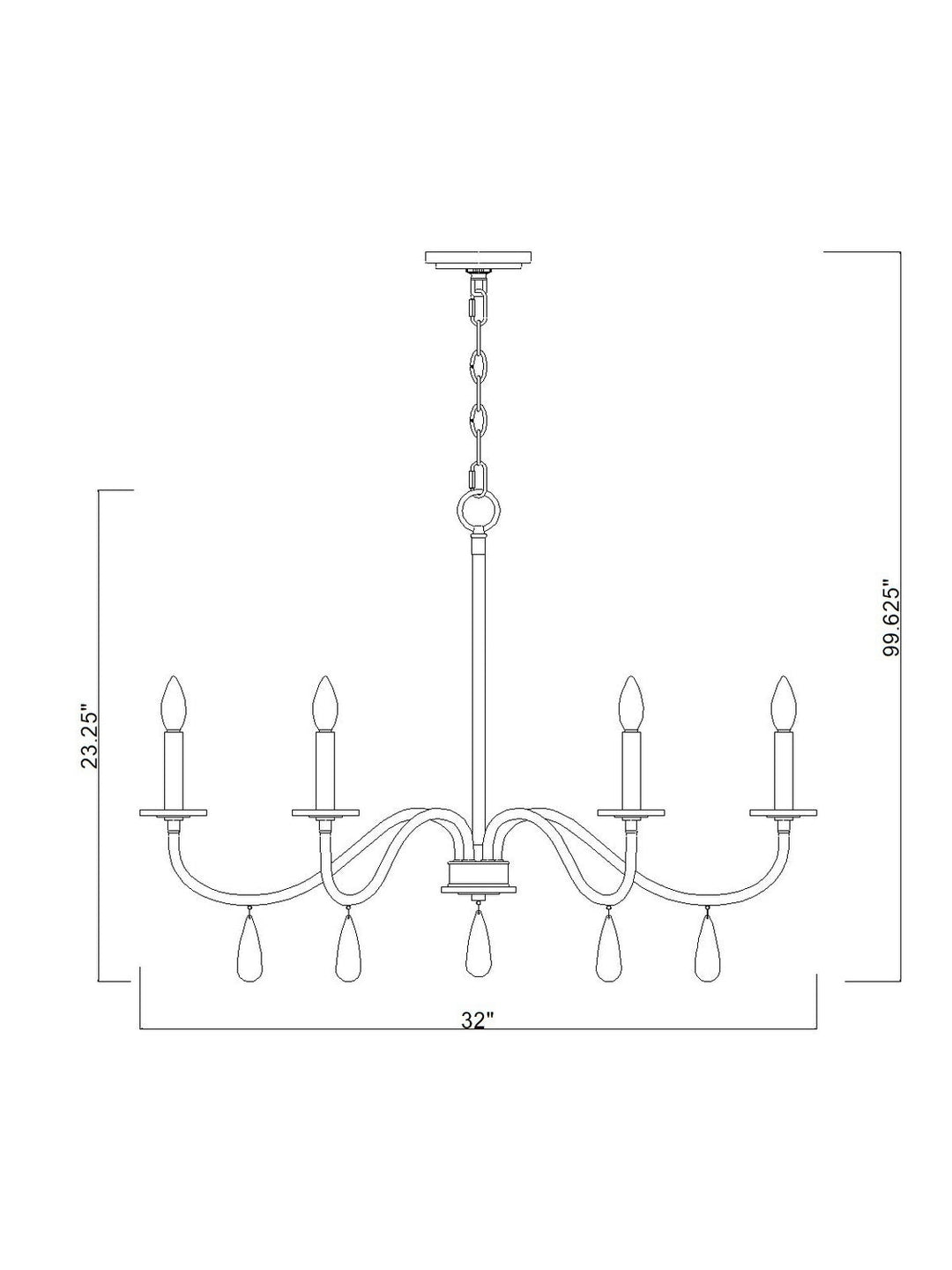 Toussant Six Light Chandelier in Matte Black Z-Lite Canada