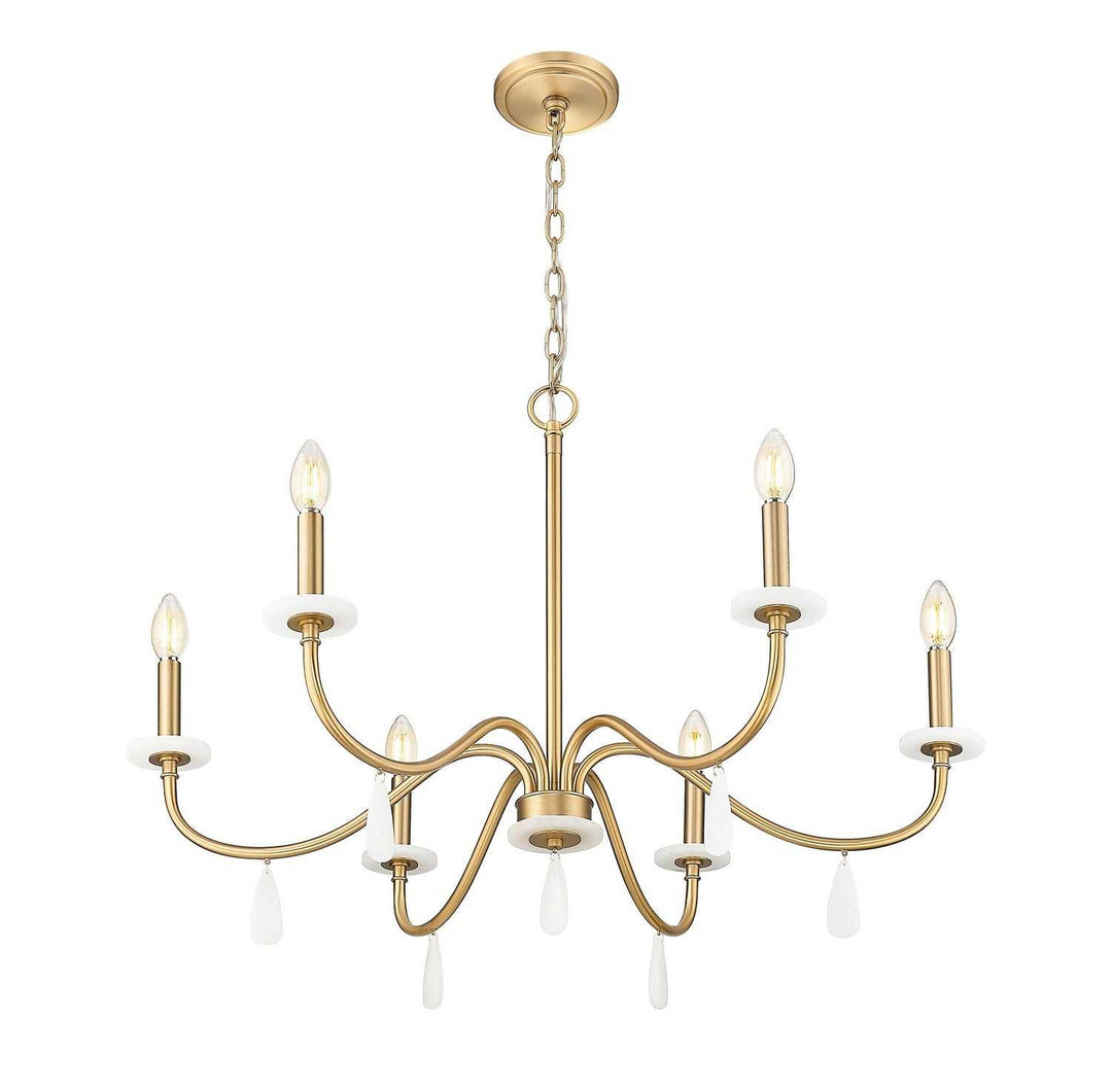 Toussant Six Light Chandelier in Modern Gold Z-Lite Canada