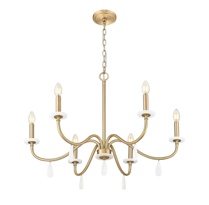 Toussant Six Light Chandelier in Modern Gold Z-Lite Canada