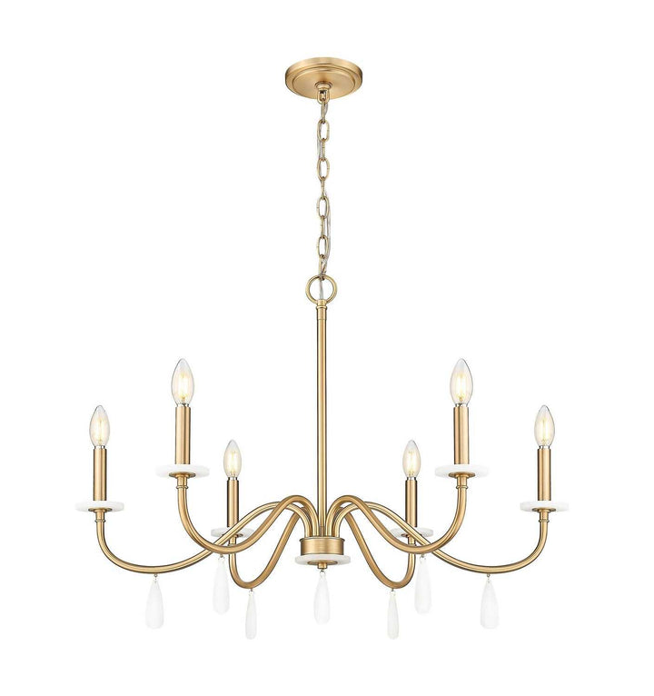 Toussant Six Light Chandelier in Modern Gold Z-Lite Canada