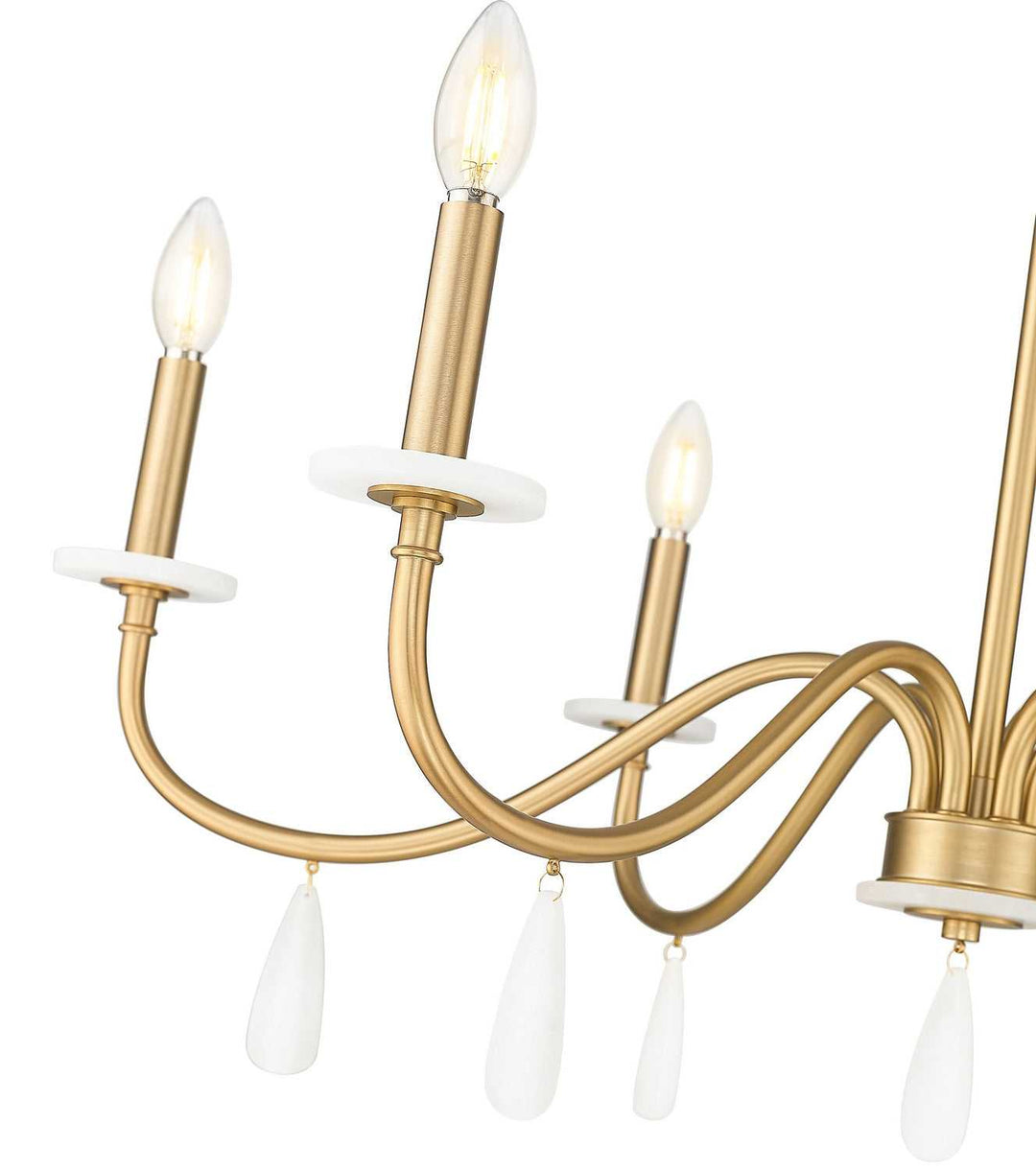 Toussant Six Light Chandelier in Modern Gold Z-Lite Canada