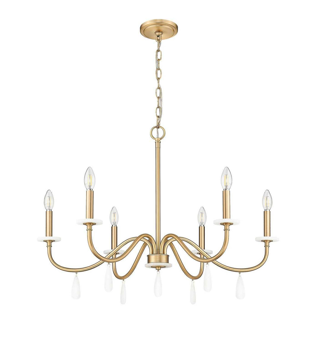 Toussant Six Light Chandelier in Modern Gold Z-Lite Canada