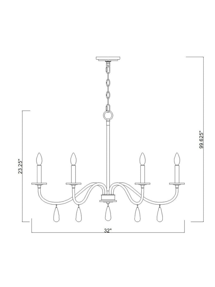 Toussant Six Light Chandelier in Modern Gold Z-Lite Canada