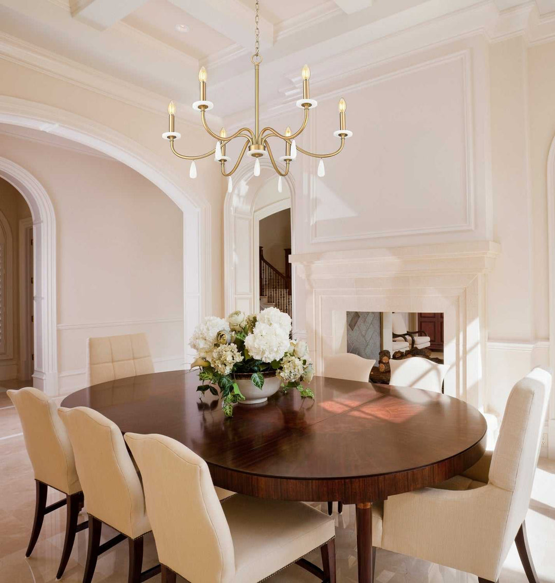 Toussant Six Light Chandelier in Modern Gold Z-Lite Canada