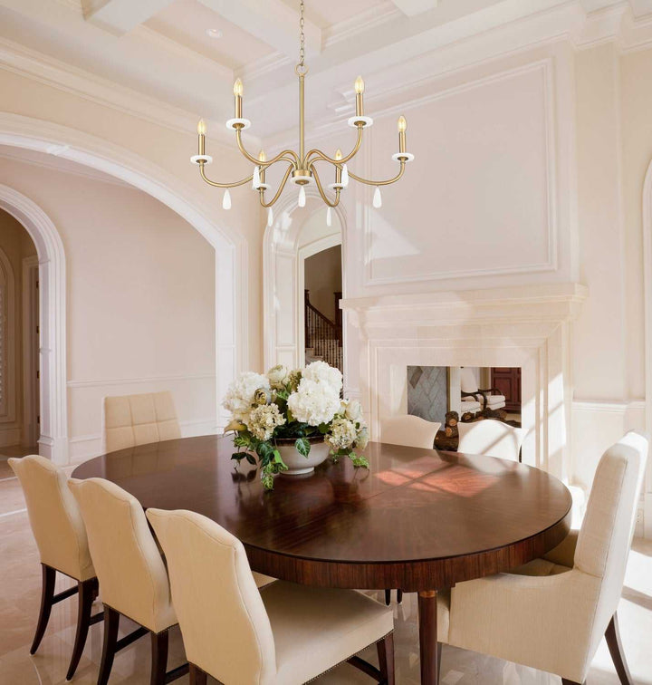 Toussant Six Light Chandelier in Modern Gold Z-Lite Canada