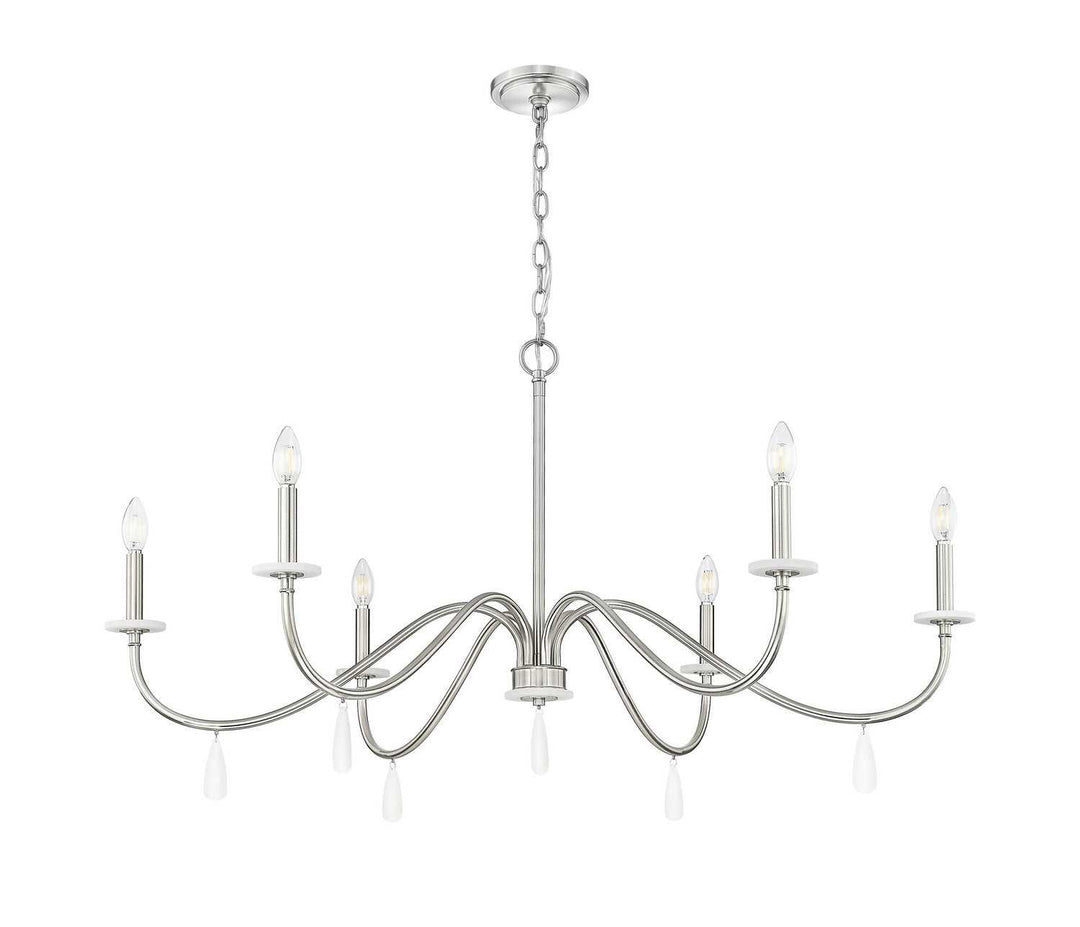 Toussant Six Light Chandelier in Brushed Nickel Z-Lite Canada