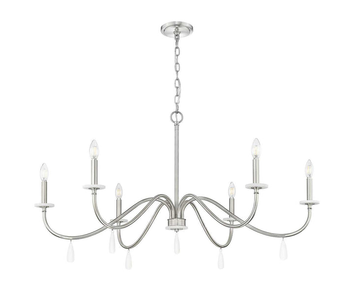 Toussant Six Light Chandelier in Brushed Nickel Z-Lite Canada