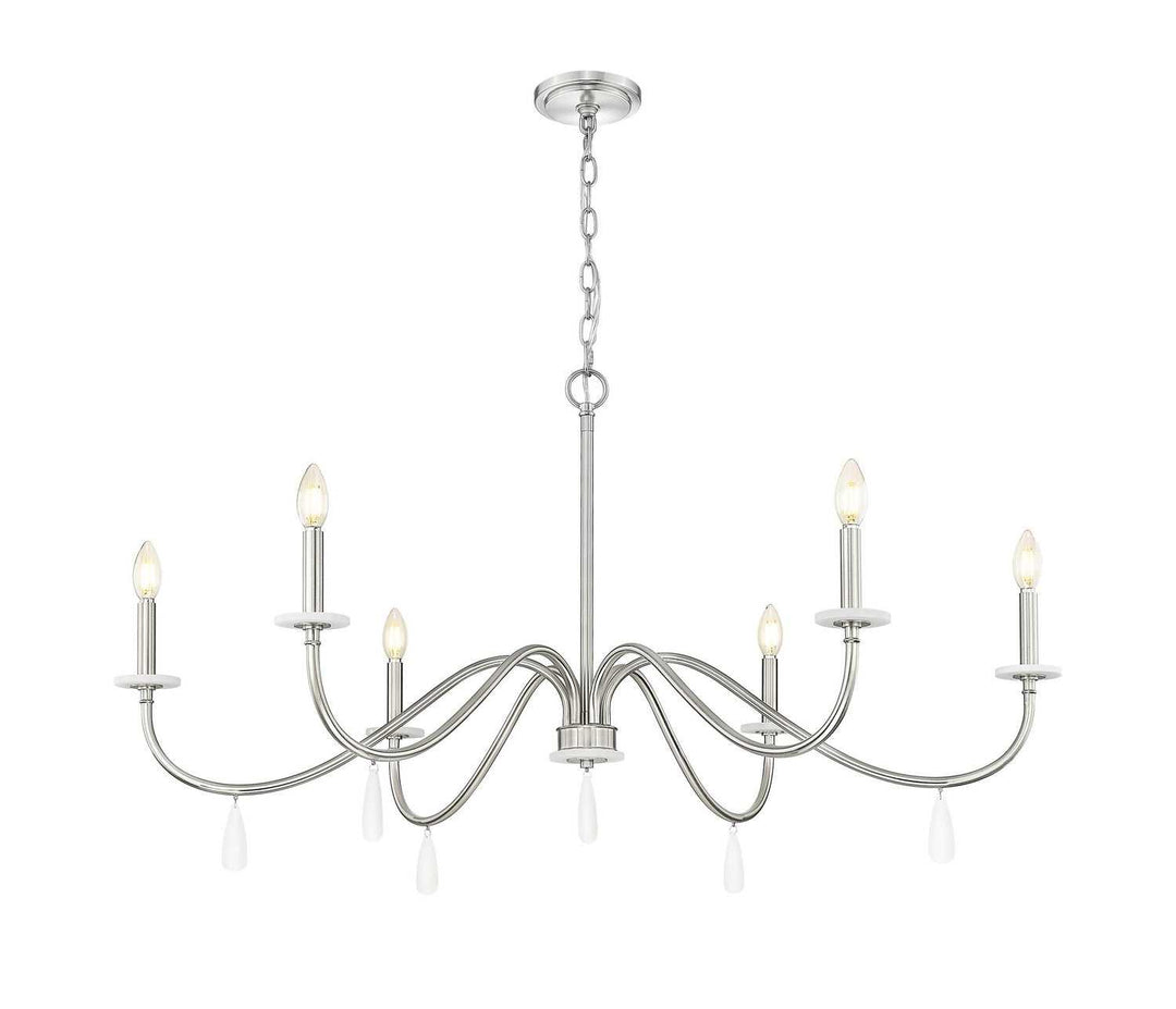 Toussant Six Light Chandelier in Brushed Nickel Z-Lite Canada