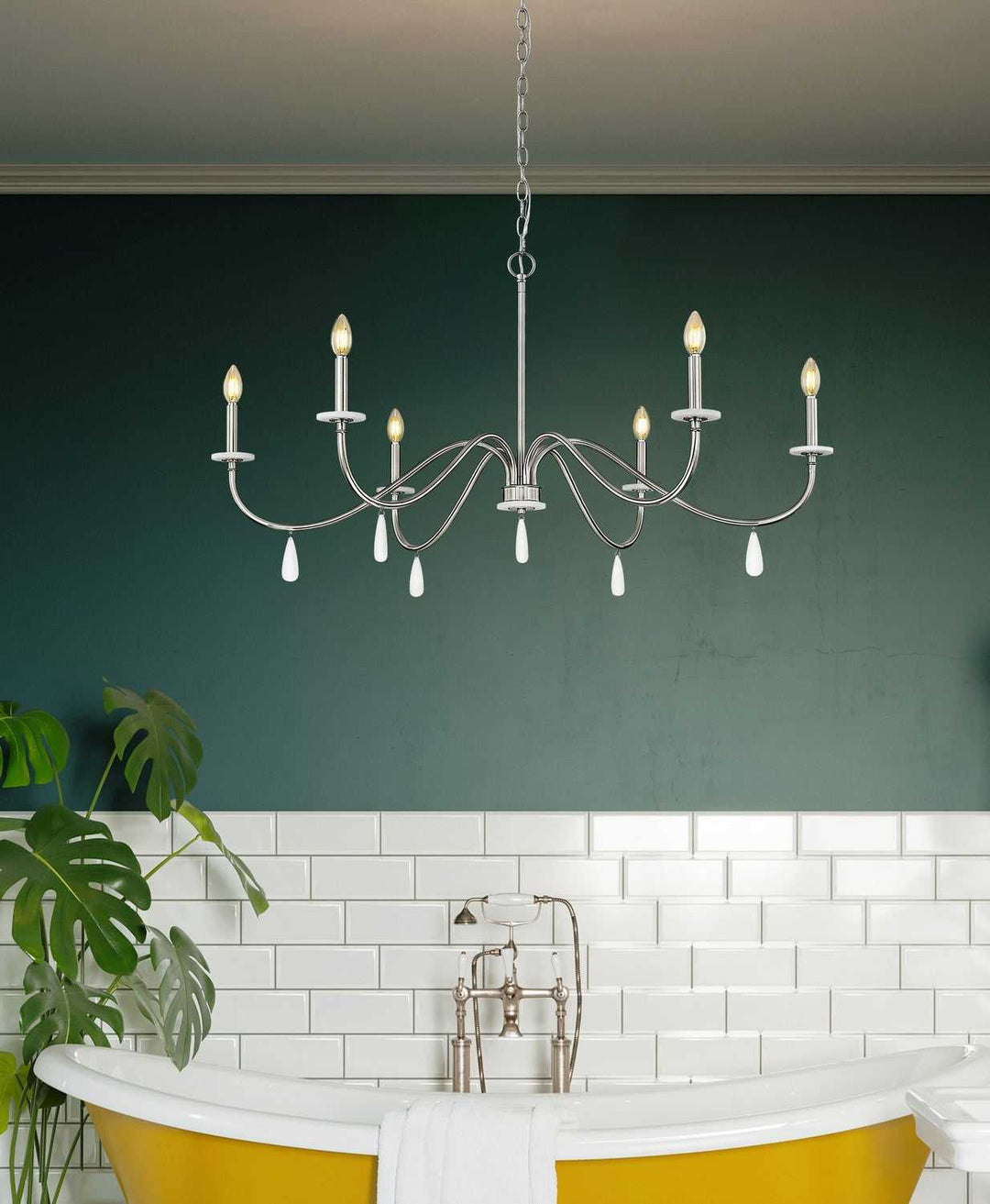 Toussant Six Light Chandelier in Brushed Nickel Z-Lite Canada