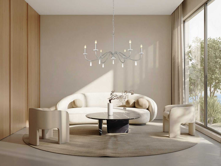Toussant Six Light Chandelier in Brushed Nickel Z-Lite Canada