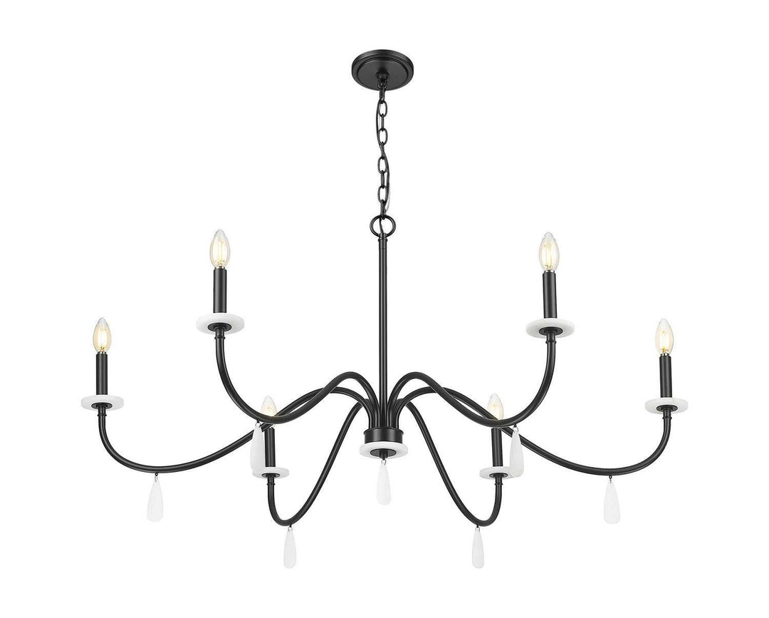 Toussant Six Light Chandelier in Matte Black Z-Lite Canada