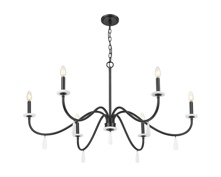 Toussant Six Light Chandelier in Matte Black Z-Lite Canada