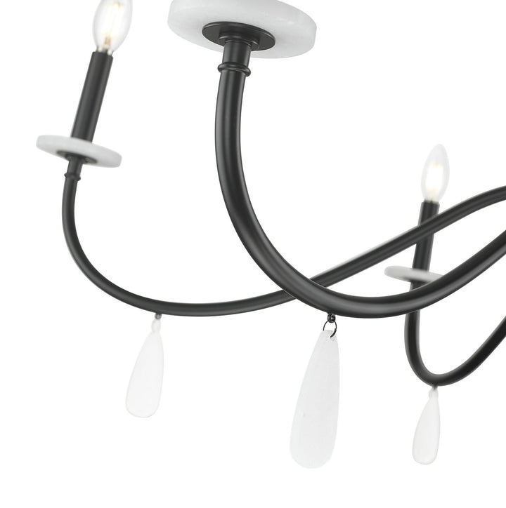 Toussant Six Light Chandelier in Matte Black Z-Lite Canada