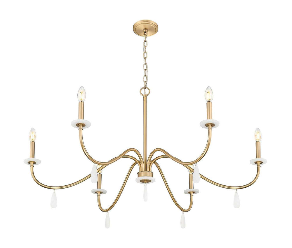 Toussant Six Light Chandelier in Modern Gold Z-Lite Canada