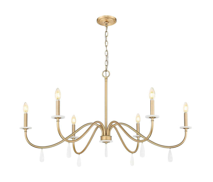 Toussant Six Light Chandelier in Modern Gold Z-Lite Canada