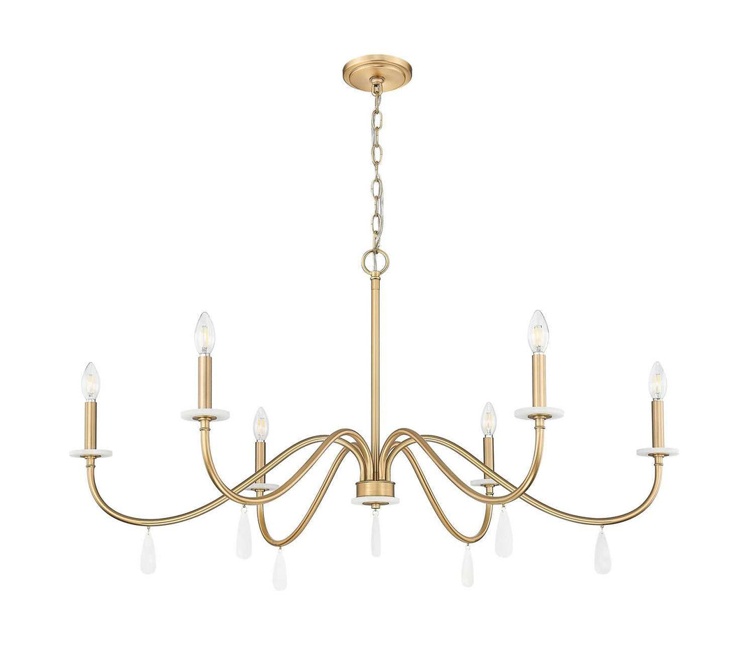 Toussant Six Light Chandelier in Modern Gold Z-Lite Canada