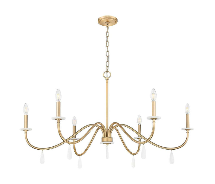 Toussant Six Light Chandelier in Modern Gold Z-Lite Canada