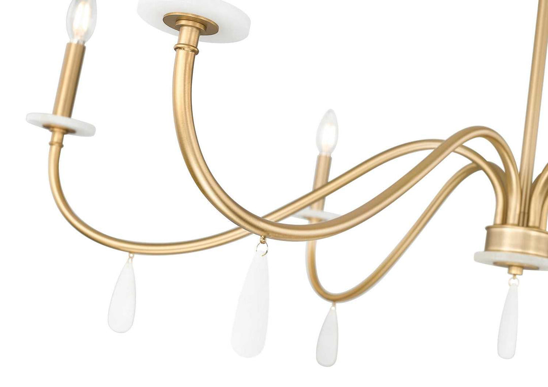 Toussant Six Light Chandelier in Modern Gold Z-Lite Canada