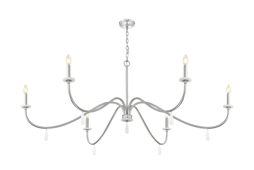 Toussant Six Light Chandelier in Brushed Nickel Z-Lite Canada