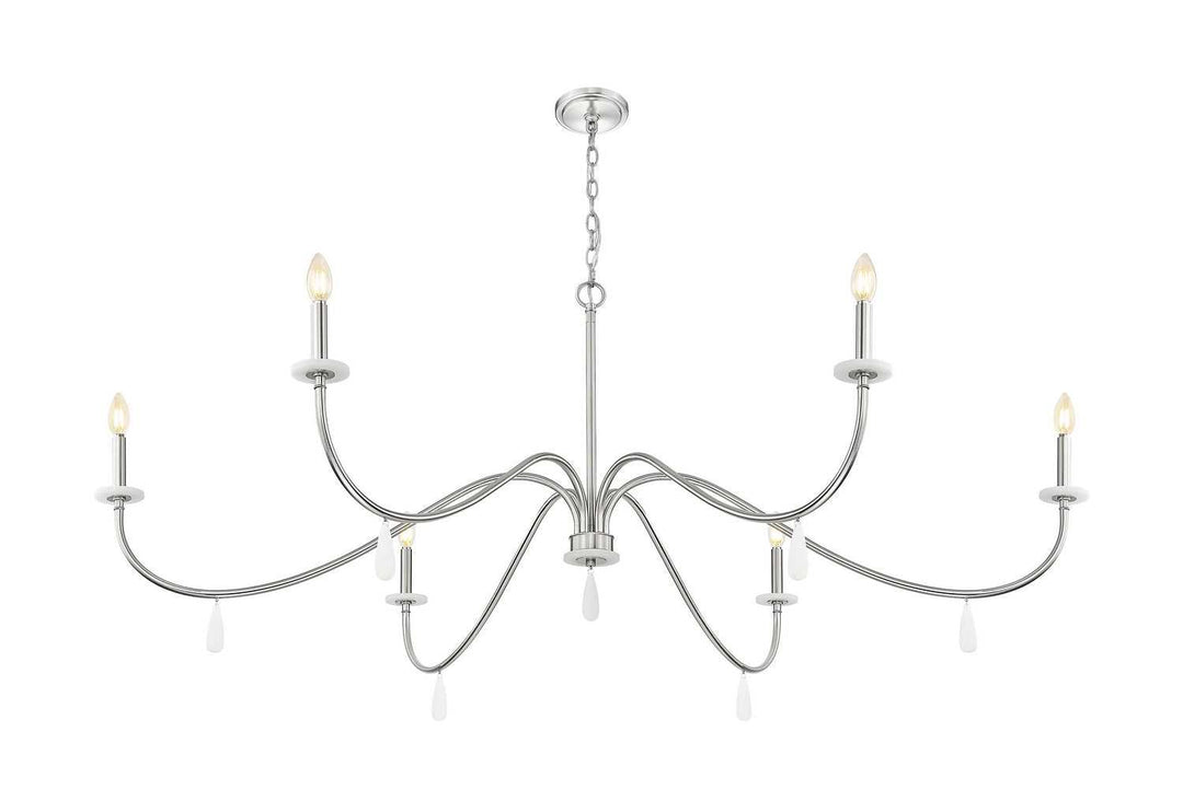 Toussant Six Light Chandelier in Brushed Nickel Z-Lite Canada