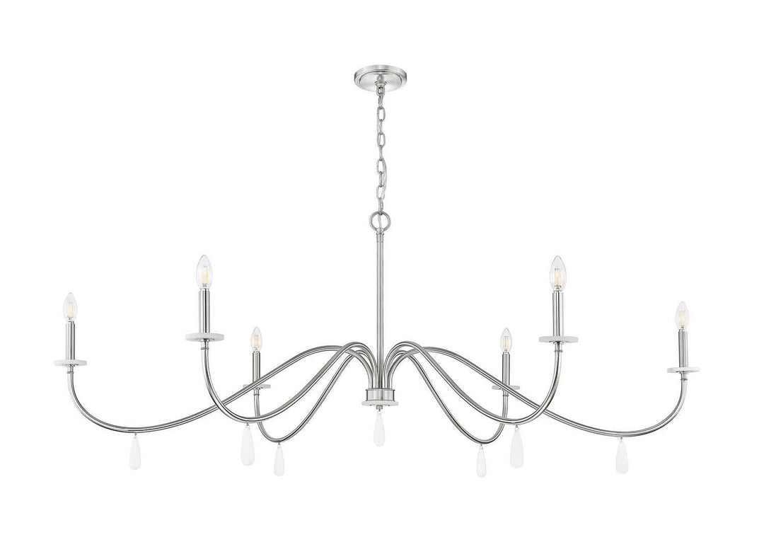 Toussant Six Light Chandelier in Brushed Nickel Z-Lite Canada