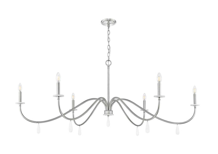 Toussant Six Light Chandelier in Brushed Nickel Z-Lite Canada