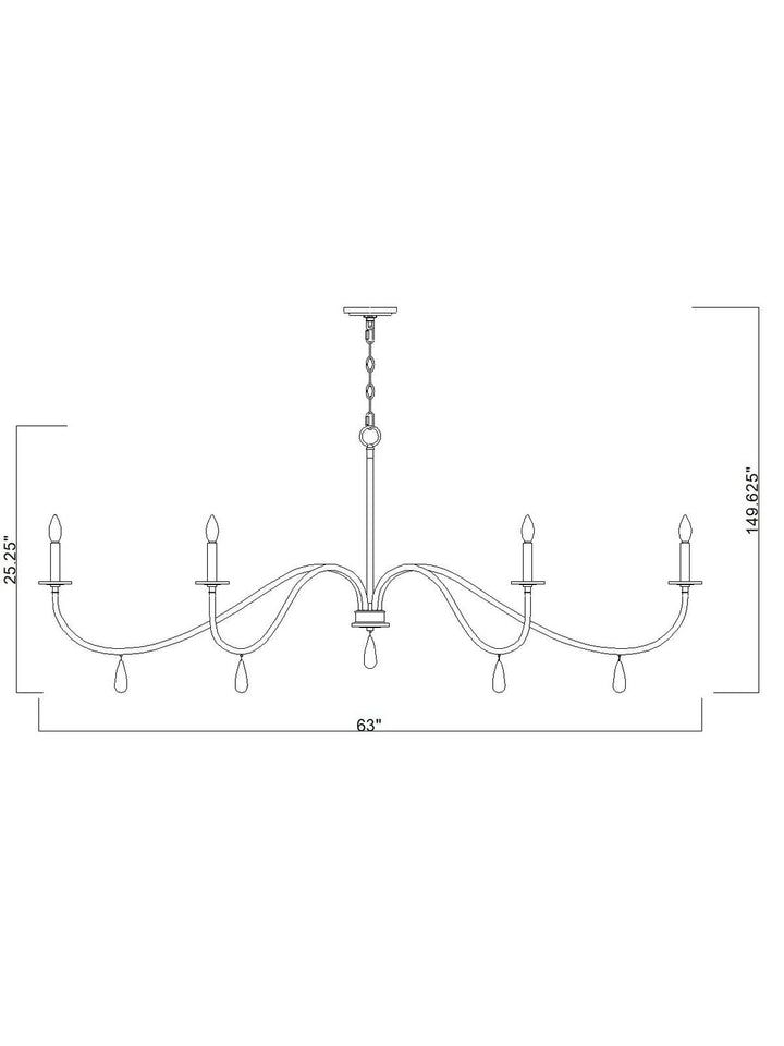 Toussant Six Light Chandelier in Brushed Nickel Z-Lite Canada
