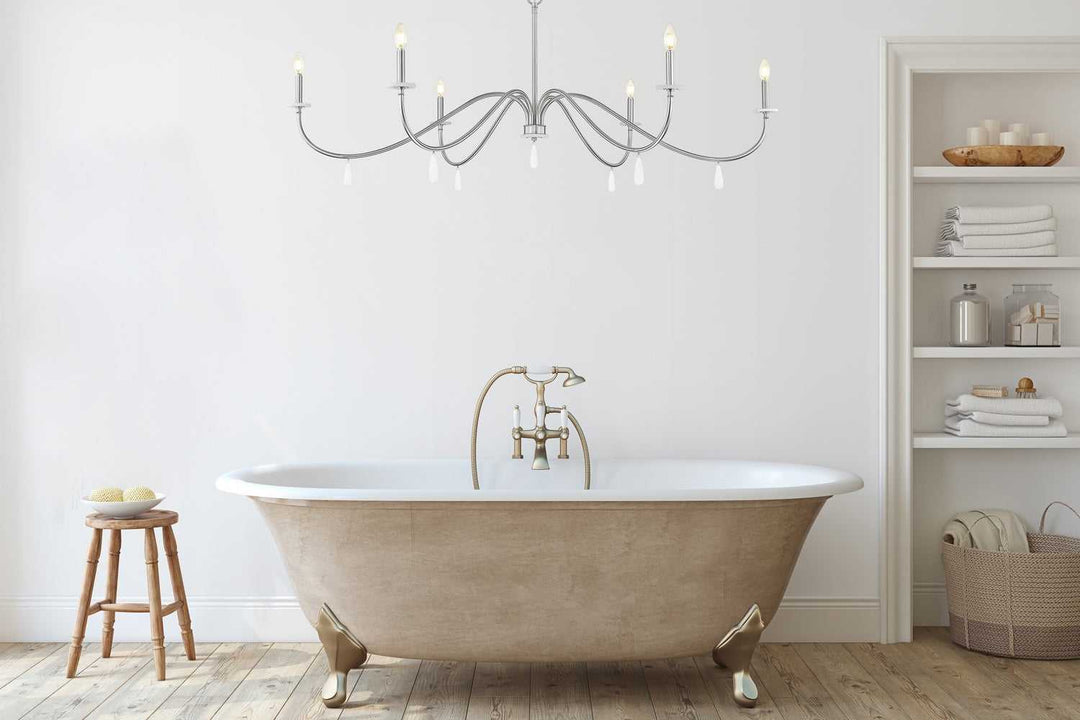 Toussant Six Light Chandelier in Brushed Nickel Z-Lite Canada
