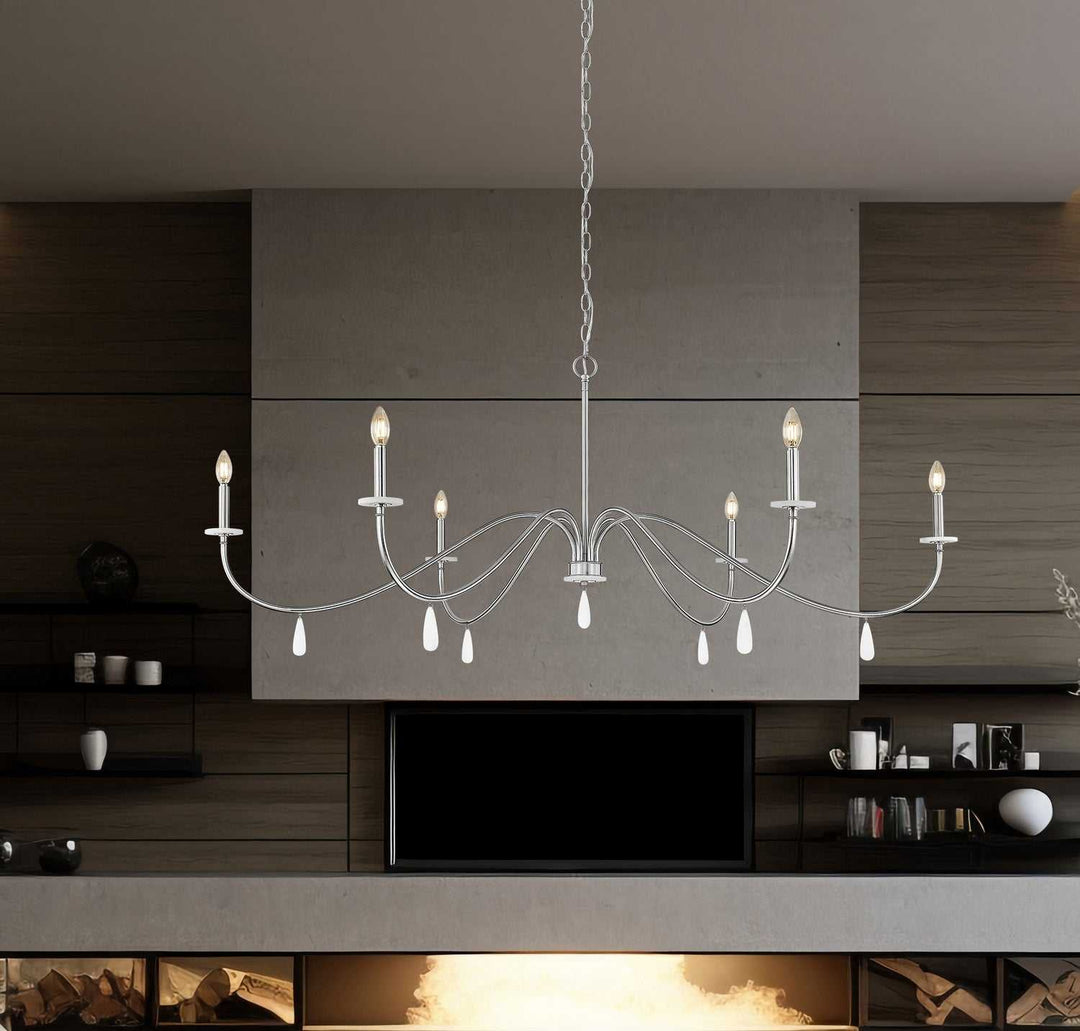 Toussant Six Light Chandelier in Brushed Nickel Z-Lite Canada