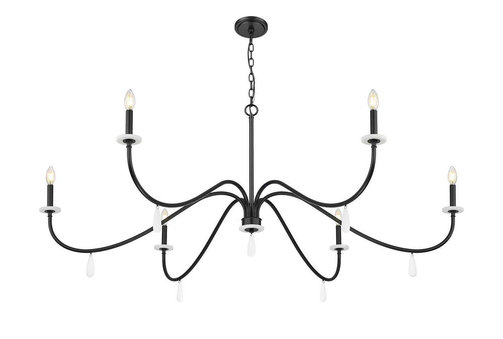 Toussant Six Light Chandelier in Matte Black Z-Lite Canada