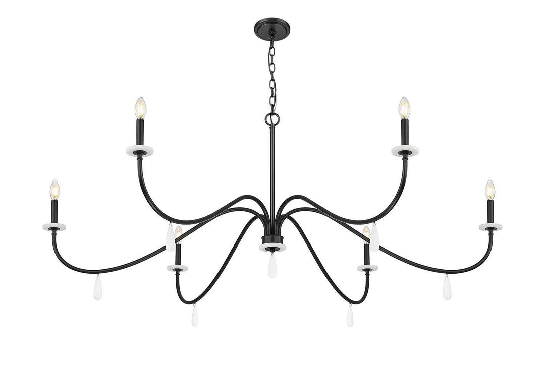 Toussant Six Light Chandelier in Matte Black Z-Lite Canada